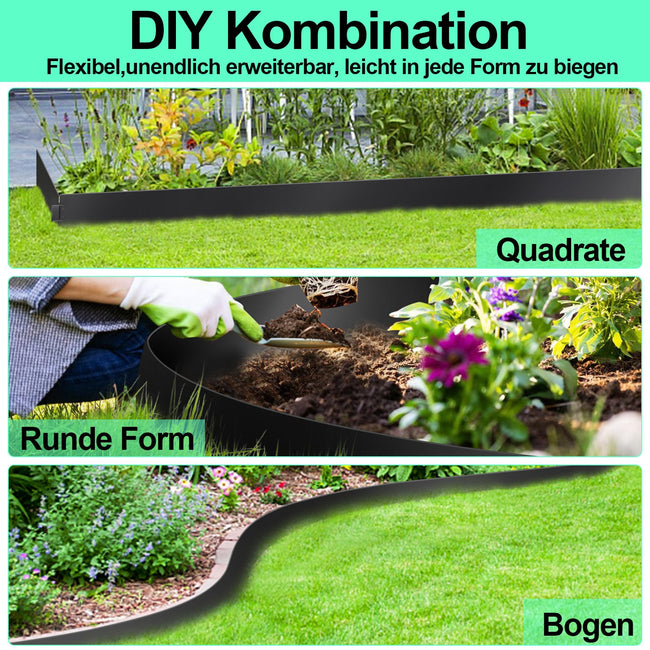 Cosmo Go Rasenkante Metall Beetumrandung 15cm/18cm Schwarz Main Image