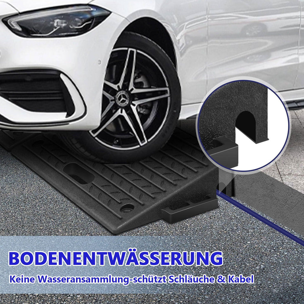Cosmo Go Rollstuhlrampe Bordsteinrampe Gummi Tragbar 2 Stück