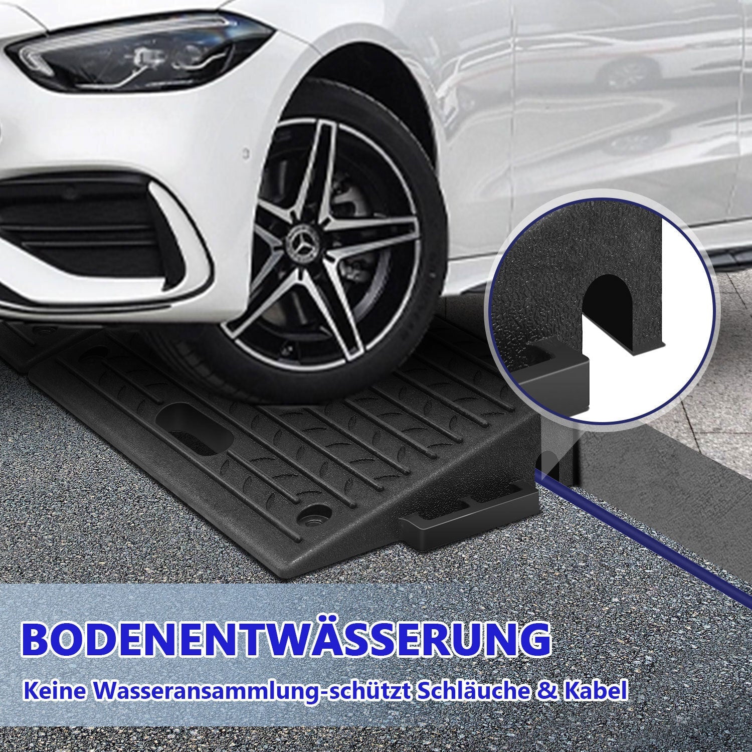 Cosmo Go Rollstuhlrampe Bordsteinrampe Gummi Tragbar 2 Stück
