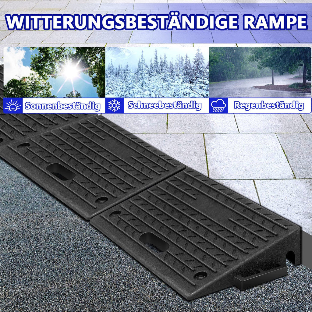 Cosmo Go Rollstuhlrampe Bordsteinrampe Gummi Tragbar 2 Stück