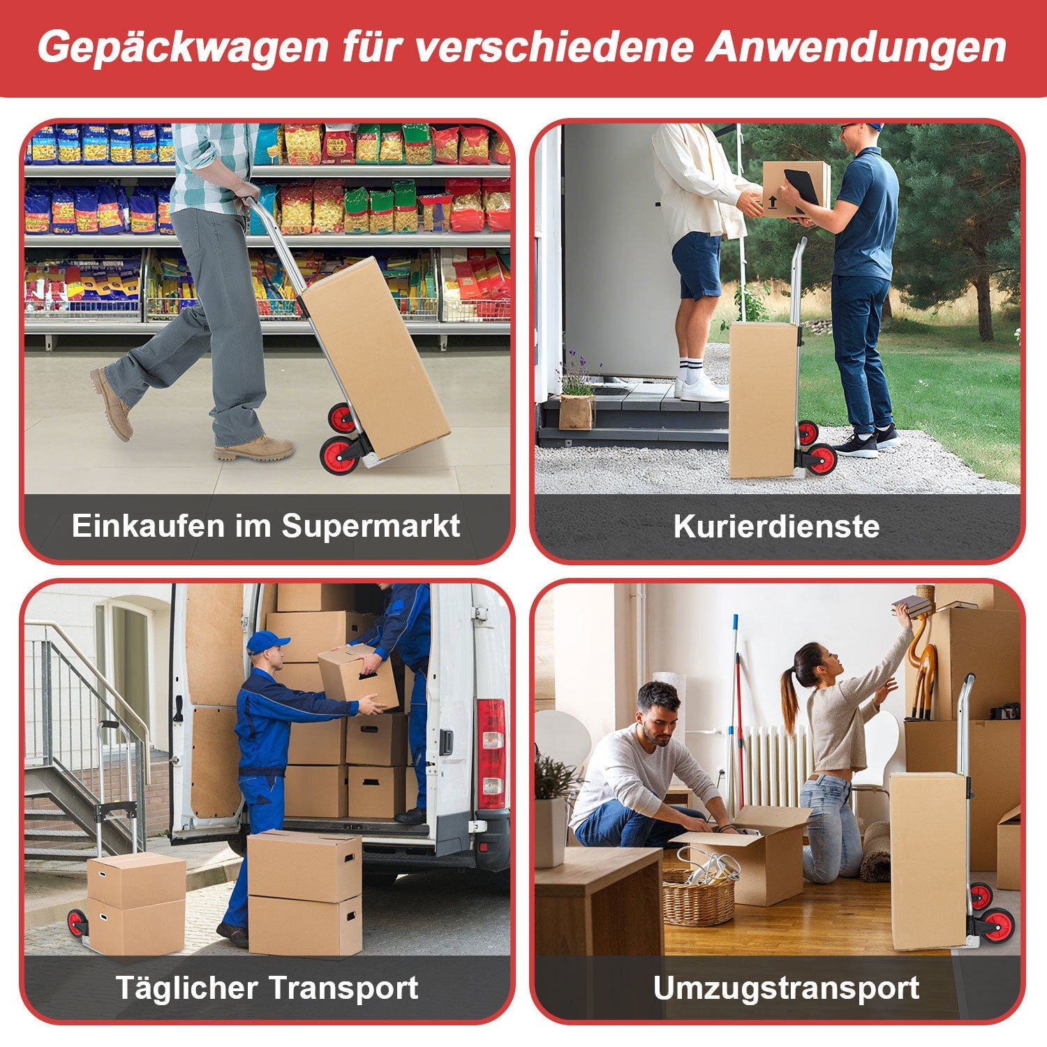 Cosmo Go Sackkarre Transportkarre klappbar 60 kg Tragkraft