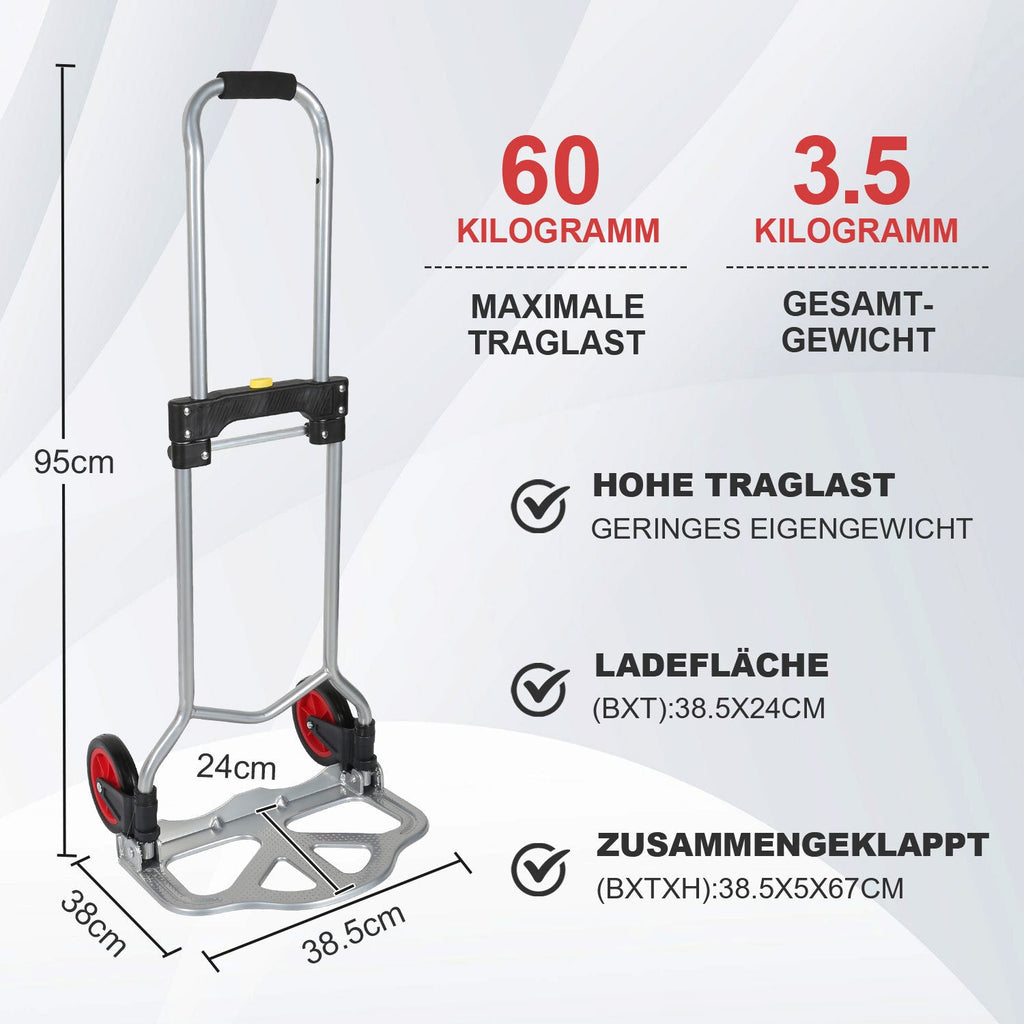 Cosmo Go Sackkarre Transportkarre klappbar 60 kg Tragkraft