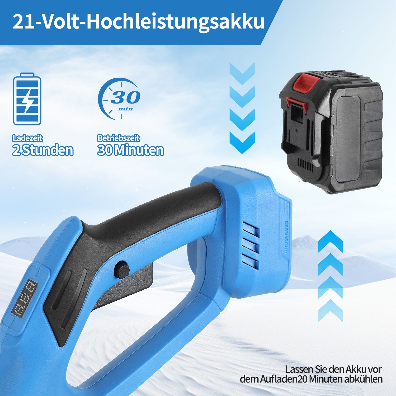 Cosmo Go Schneefräse Akku Elektrische Schneefräse