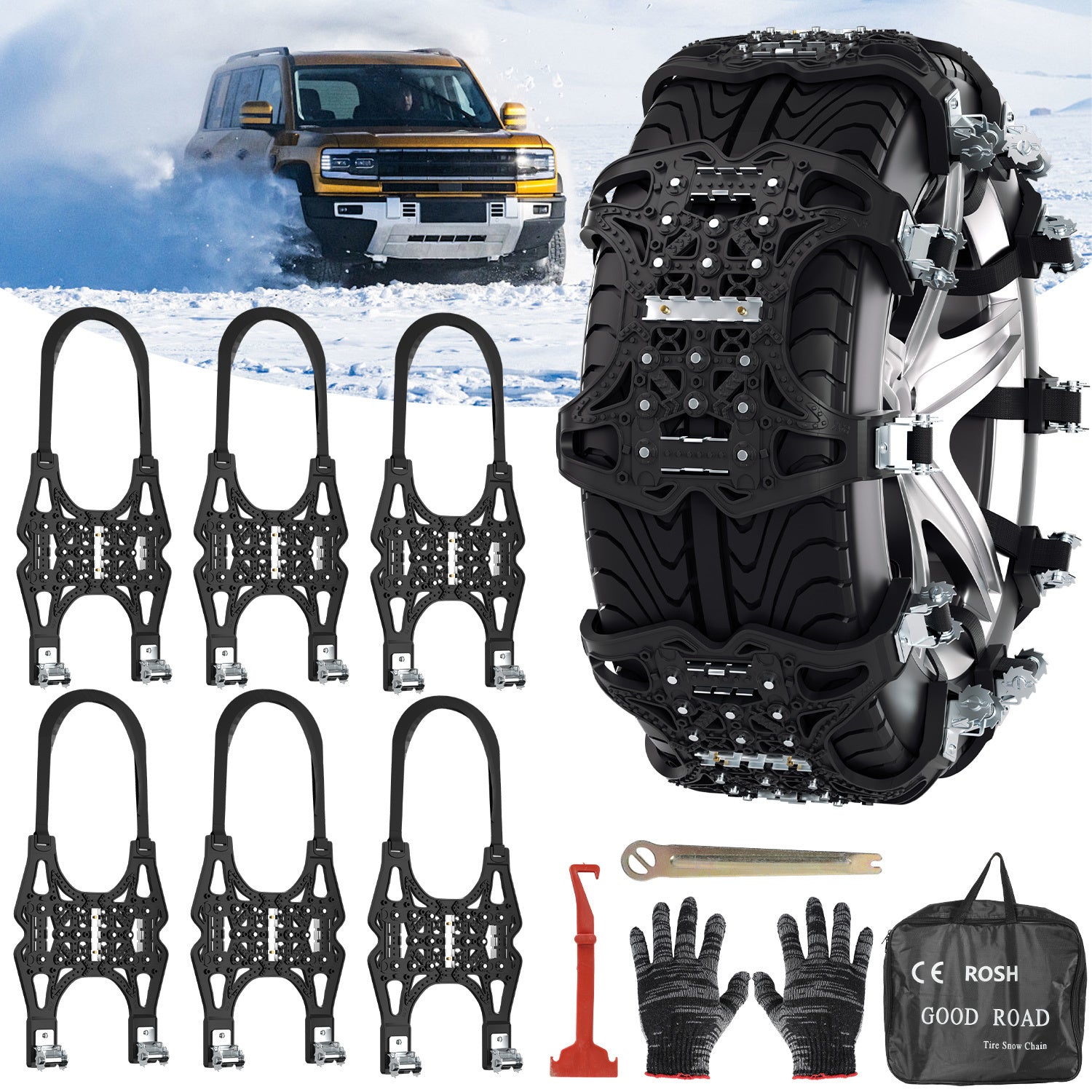 Cosmo Go Schneeketten Rutschfeste Reifen Auto Kette 6x