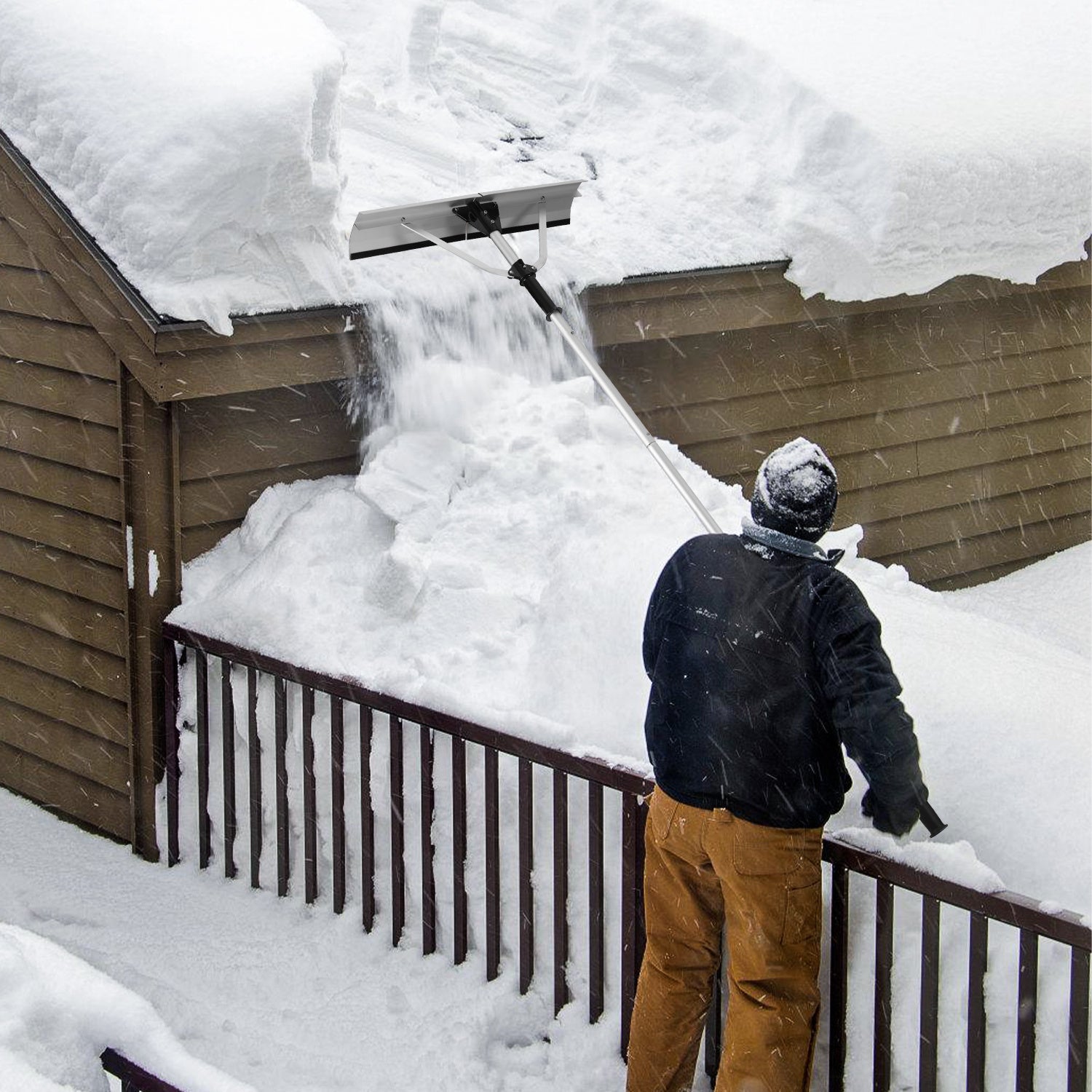 Cosmo Go Schneeschieber Dachräumer Alu klappbar 6.3m