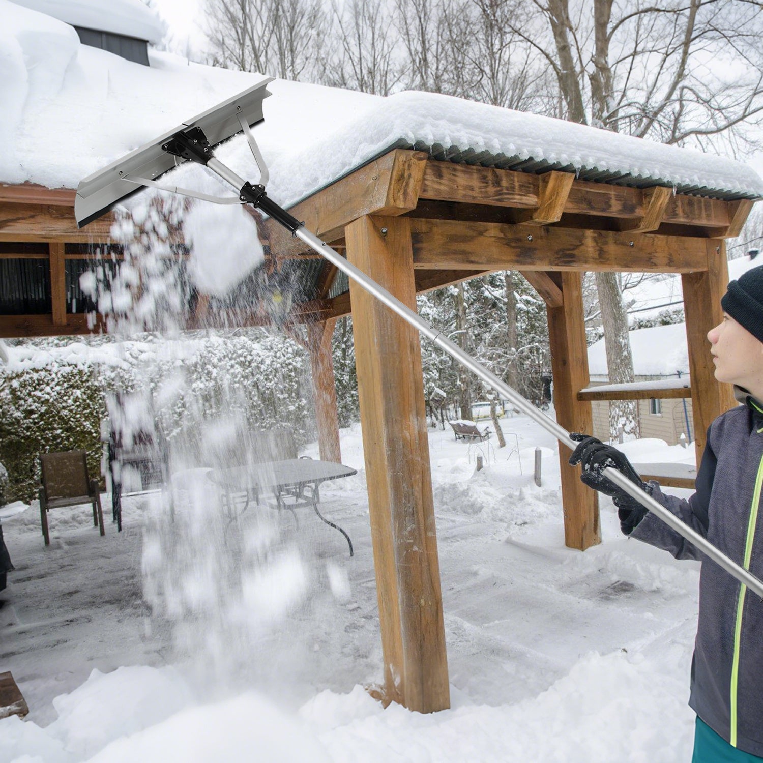 Cosmo Go Schneeschieber Dachräumer Alu klappbar 6.3m