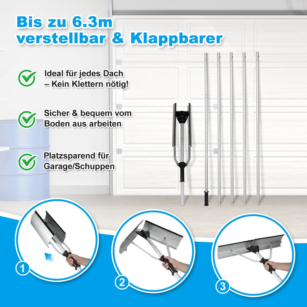 Cosmo Go Schneeschieber Dachräumer Alu klappbar 6.3m