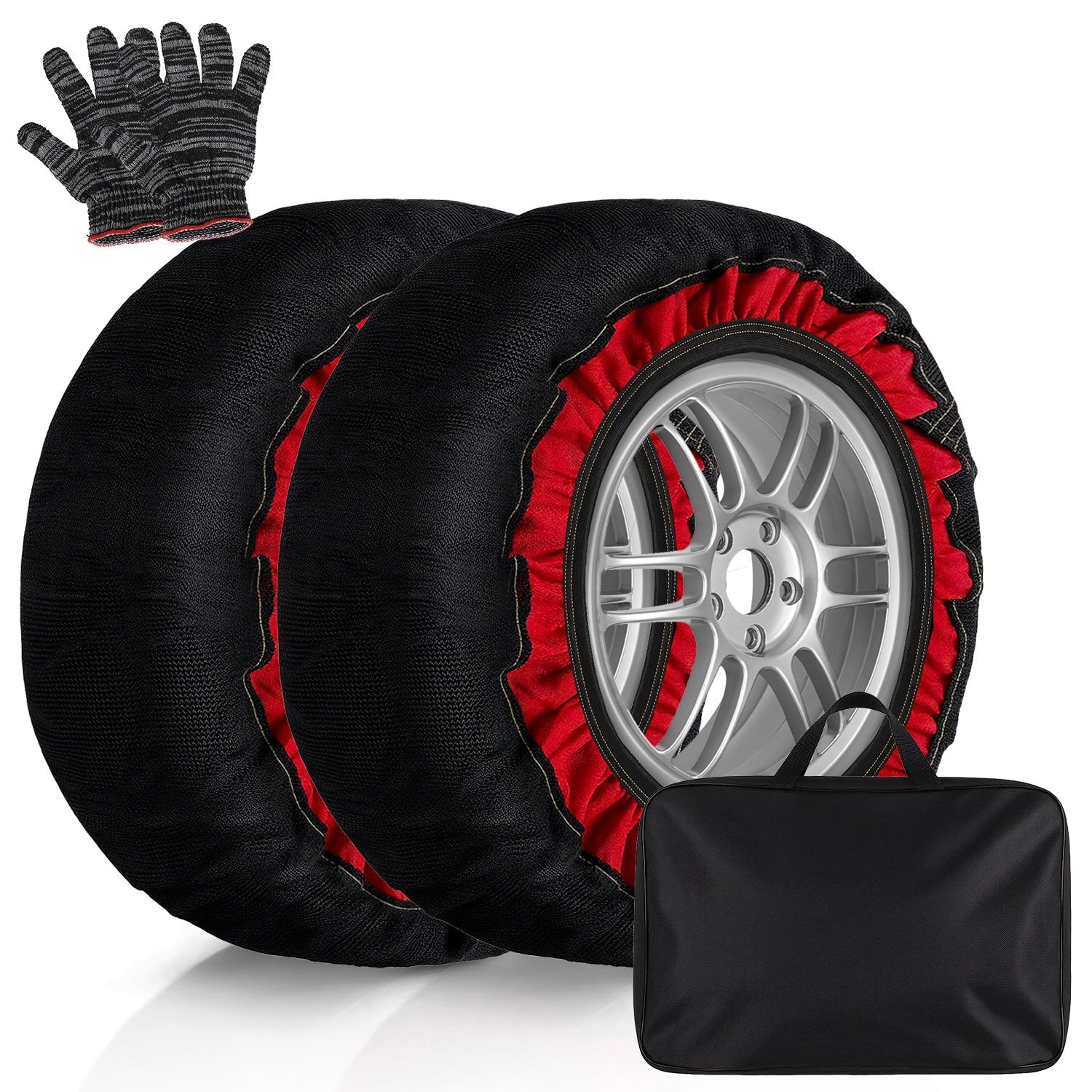 Cosmo Go 2x Schneesocken für Reifen Auto Reifensocken Verdickte