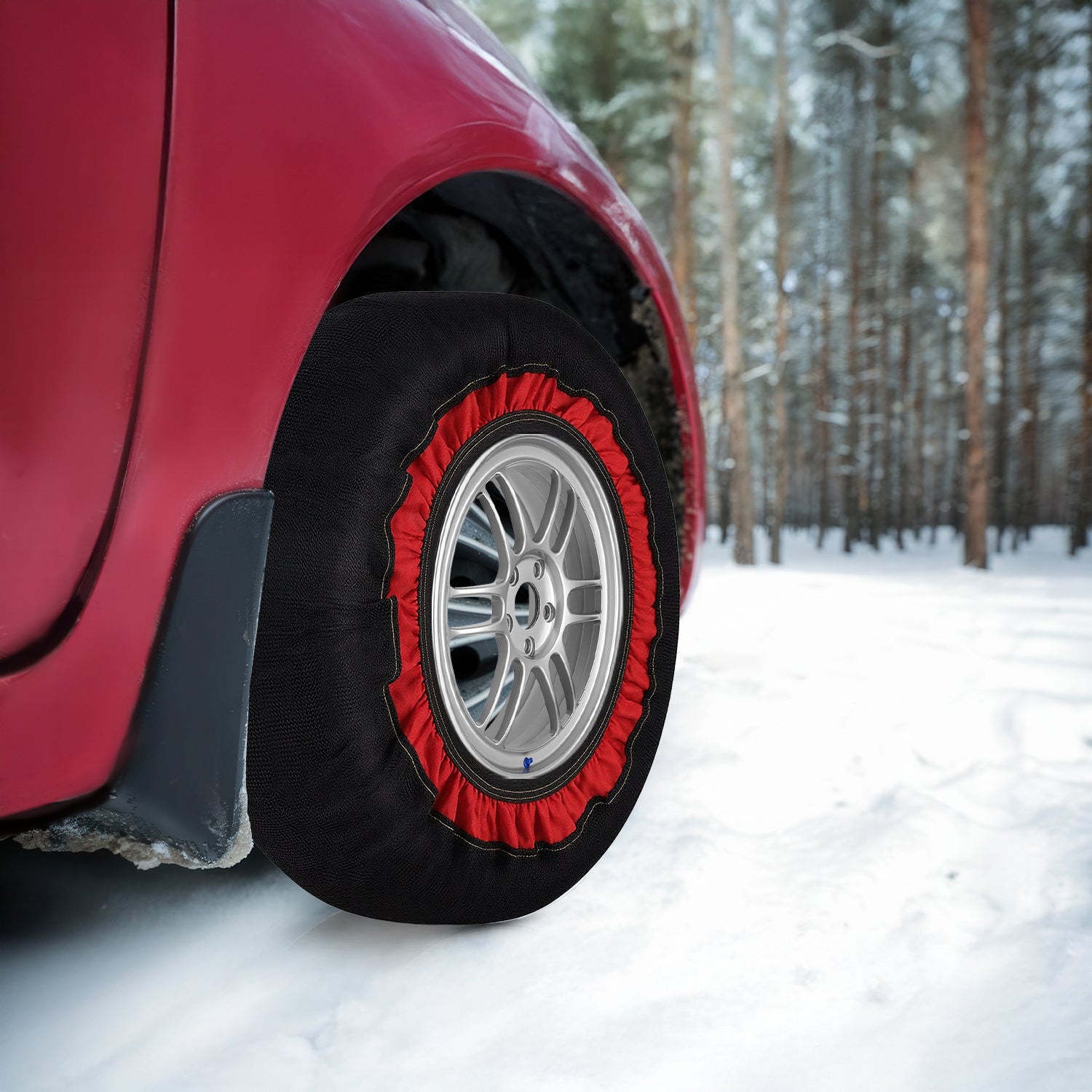 Cosmo Go 2x Schneesocken für Reifen Auto Reifensocken Verdickte
