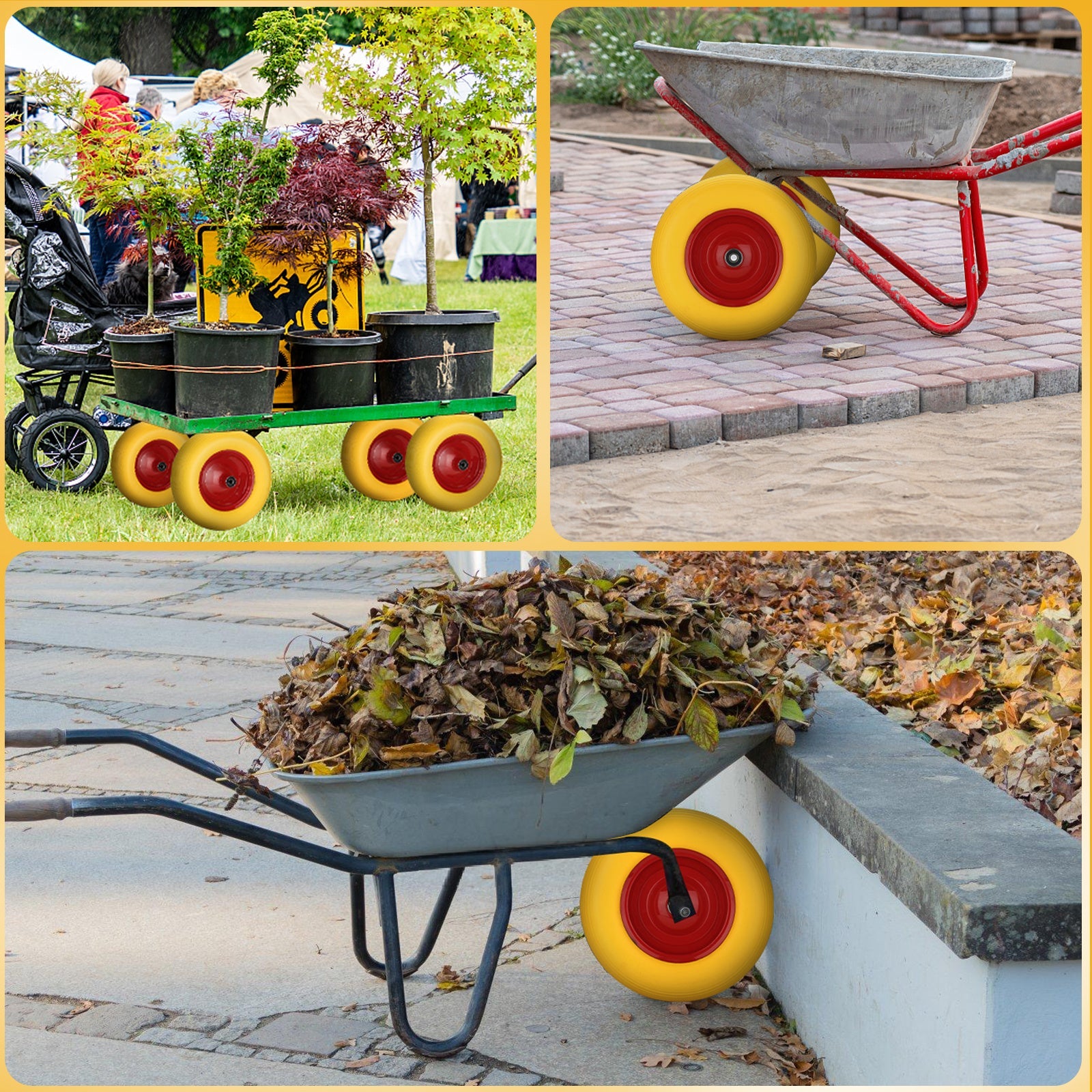 Cosmo Go Schubkarrenrad Vollgummi/Luftbereift 4.80 4.00-8