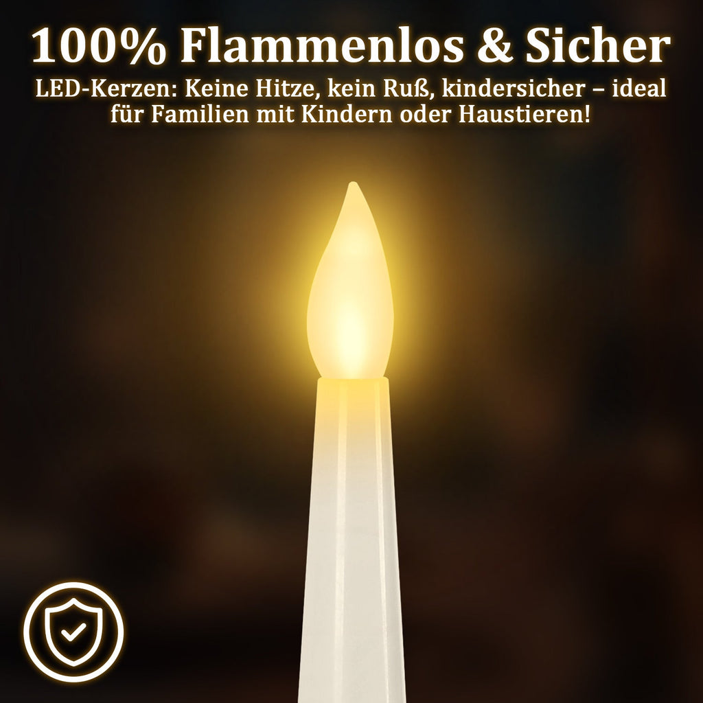 Cosmo Go LED Schwebende Kerzen 12 Stück mit Zauberstab Fernbedienung