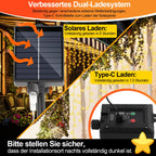 Cosmo Go Solar Eisregen Lichterkette mit Fernbedienung 5m-15m