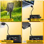 Cosmo Go Solar Eisregen Lichterkette mit Fernbedienung 5m-15m