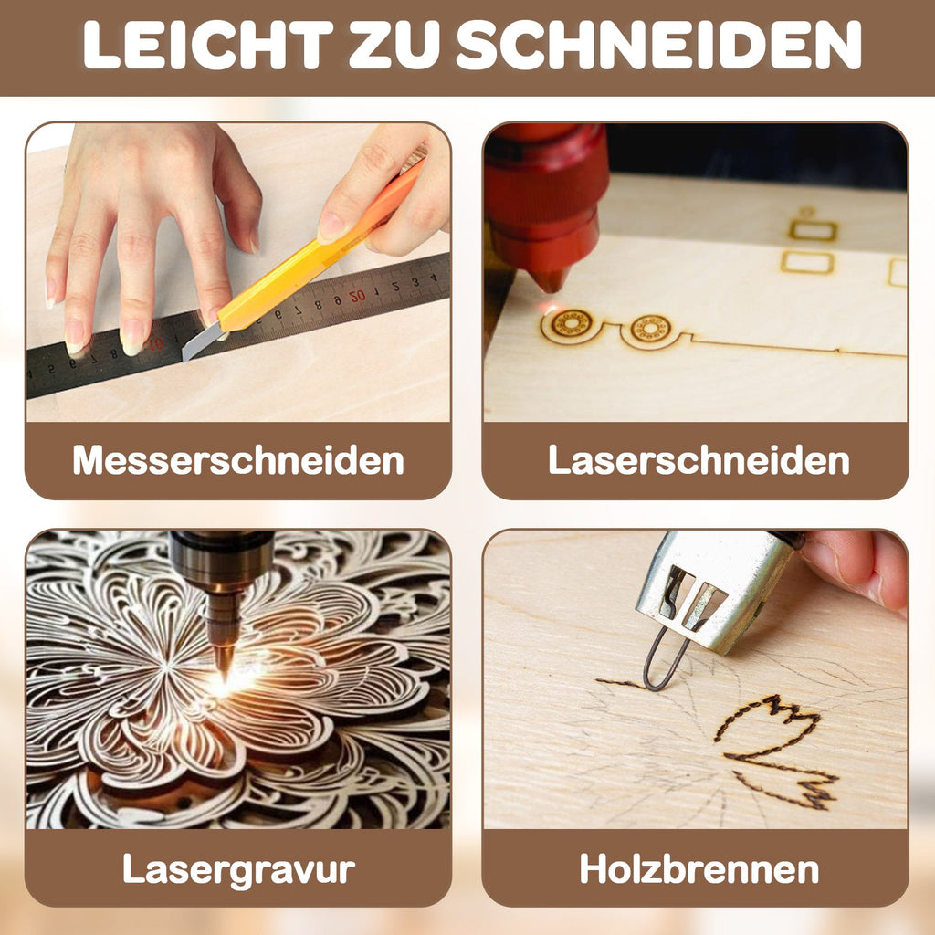 Cosmo Go Sperrholzplatte Lindenholz A3/A4 4-50 Stück