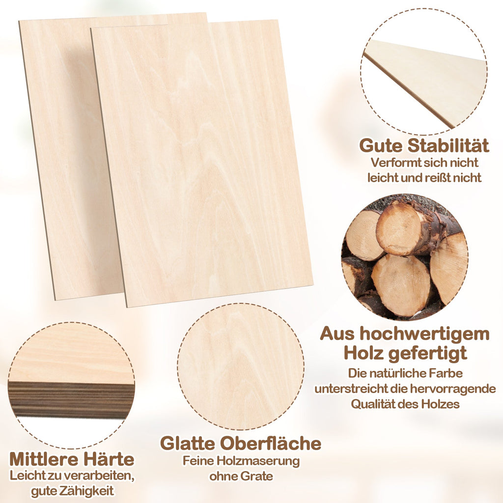 Cosmo Go Sperrholzplatte Lindenholz A3/A4 4-50 Stück