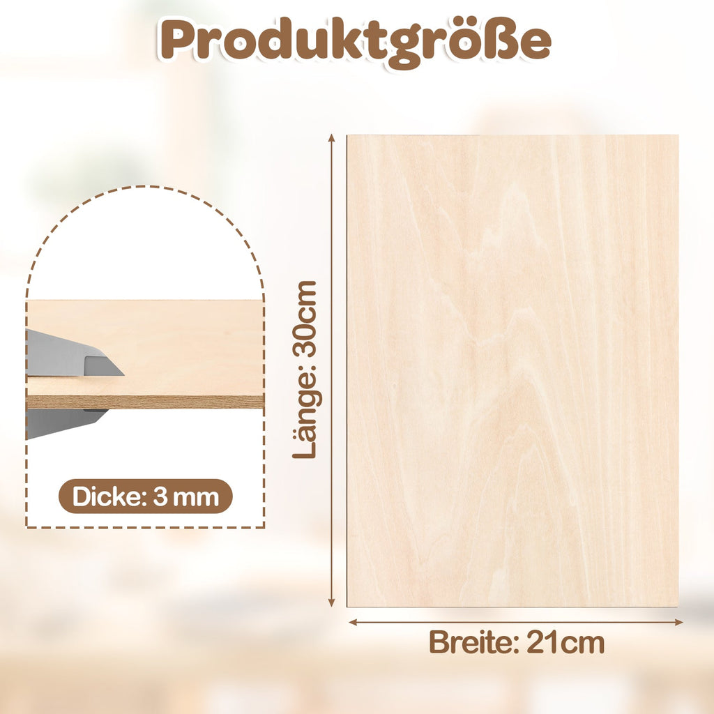Cosmo Go Sperrholzplatte Lindenholz A3/A4 4-50 Stück