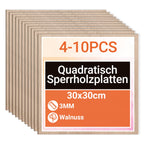 Cosmo Go Sperrholzplatte Walnuss 300*300mm 4-50 Stück