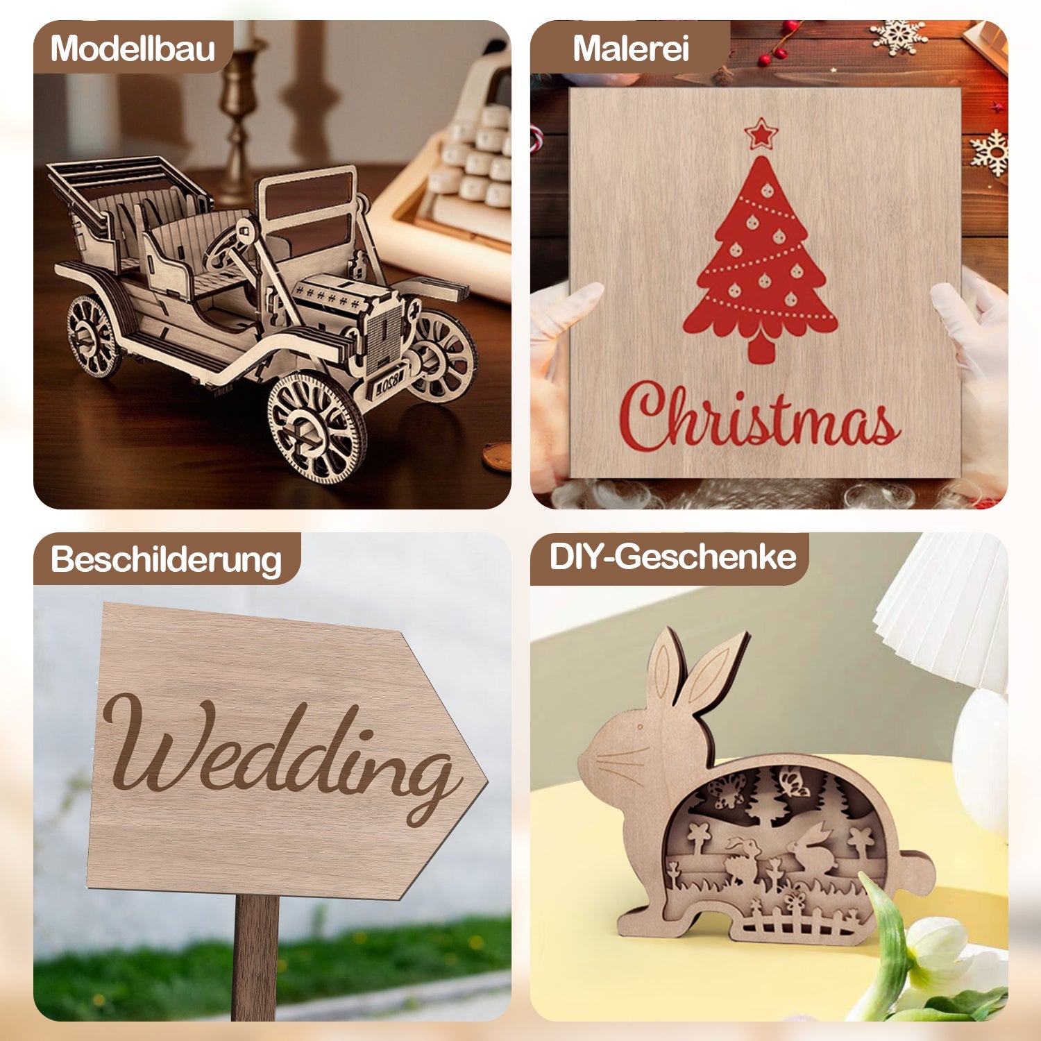 Cosmo Go Sperrholzplatte Walnuss 300*300mm 4-50 Stück