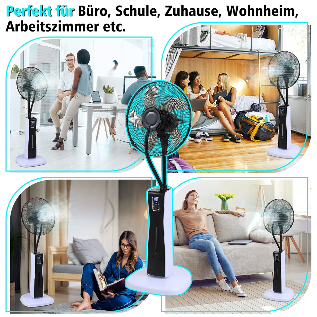 Cosmo Go Standventilator mit Wasserkühlung Ultraschall-Sprühnebel