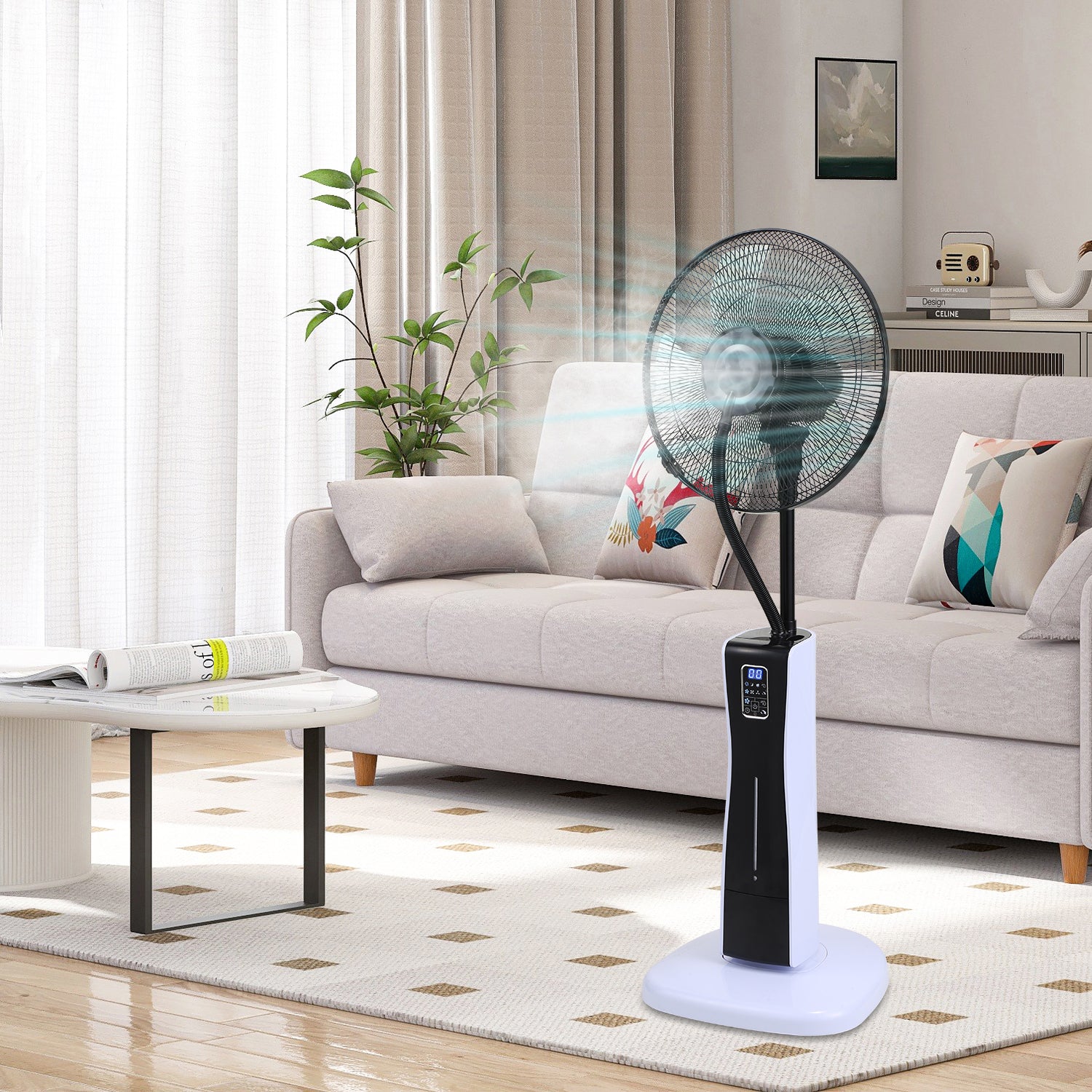 Cosmo Go Standventilator mit Wasserkühlung Ultraschall-Sprühnebel