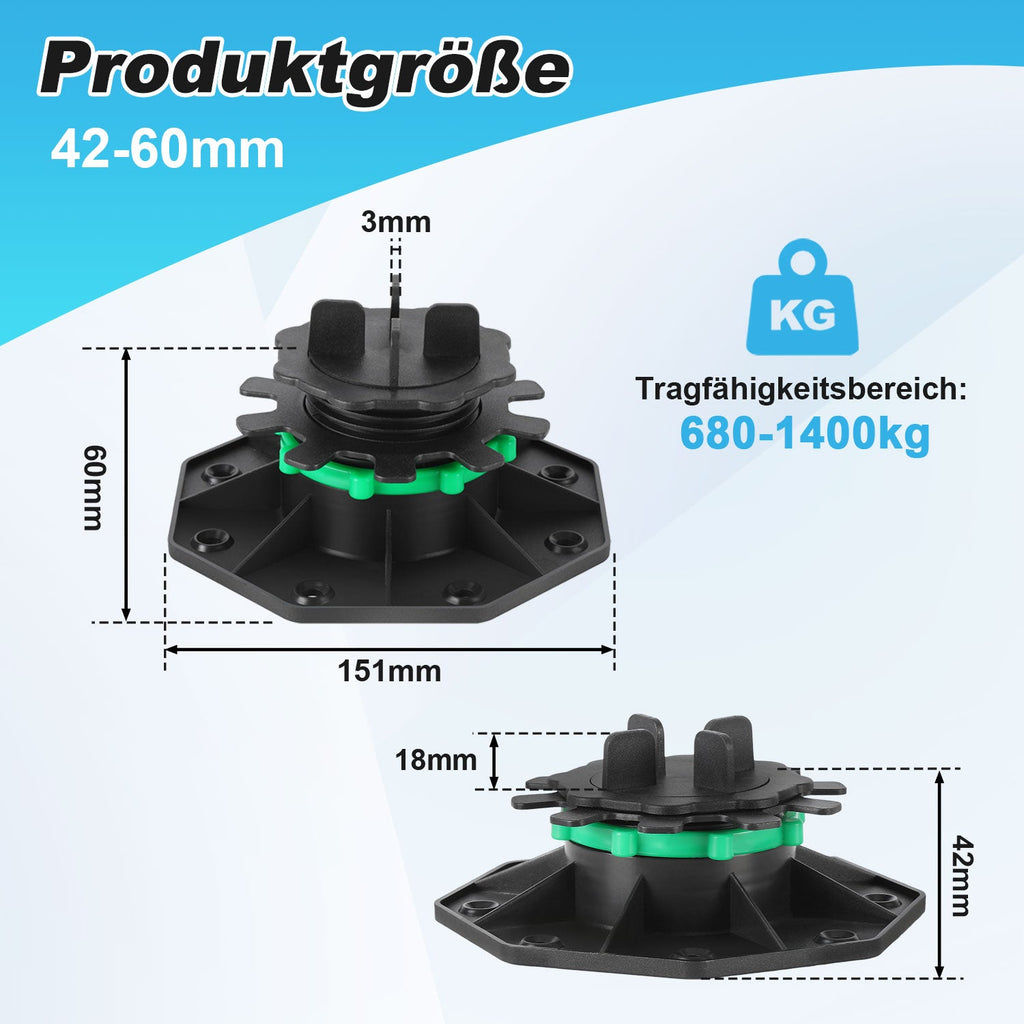 Cosmo Go Stelzlager Höhenverstellbar Plattenlager Terrassenlager