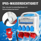 Cosmo Go Wandverteiler 2 x CEE 16A 400V+1 x CEE 32A 400V+4 x 230V 5 Polig