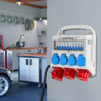 Cosmo Go Wandverteiler 2 x CEE 16A 400V+1 x CEE 32A 400V+4 x 230V 5 Polig