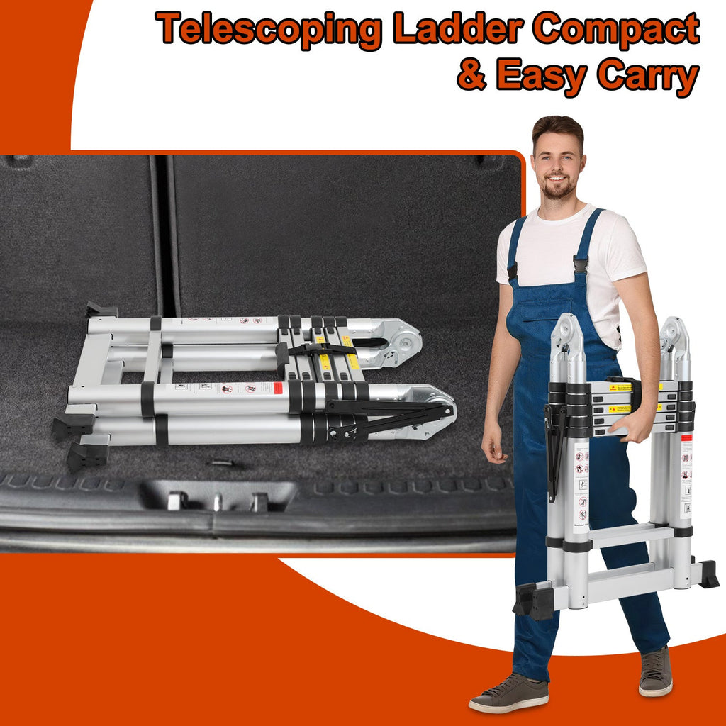 Cosmo Go 3.8m Teleskopleiter Aluminium Bis 150 kg Belastbarkeit