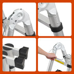 Cosmo Go 3.8m Teleskopleiter Aluminium Bis 150 kg Belastbarkeit