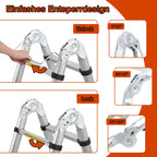 Cosmo Go 3.8m Teleskopleiter Aluminium Bis 150 kg Belastbarkeit