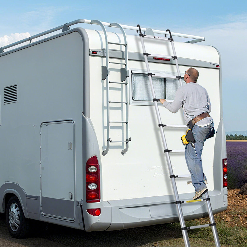 Cosmo Go Teleskopleiter mit 2 Abnehmbarem Haken mit Stabilisator