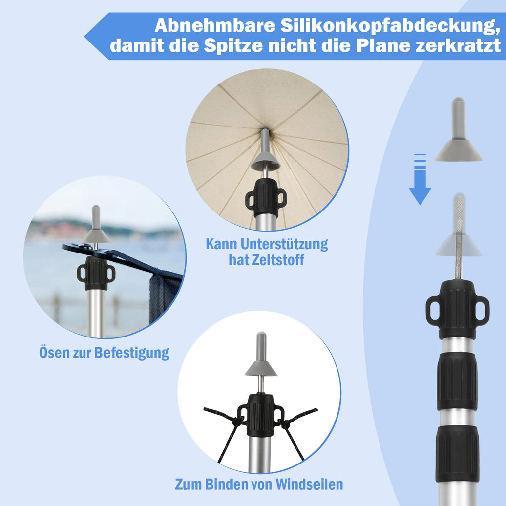 Cosmo Go Teleskopstange für Zelte Verstellbare Aluminium