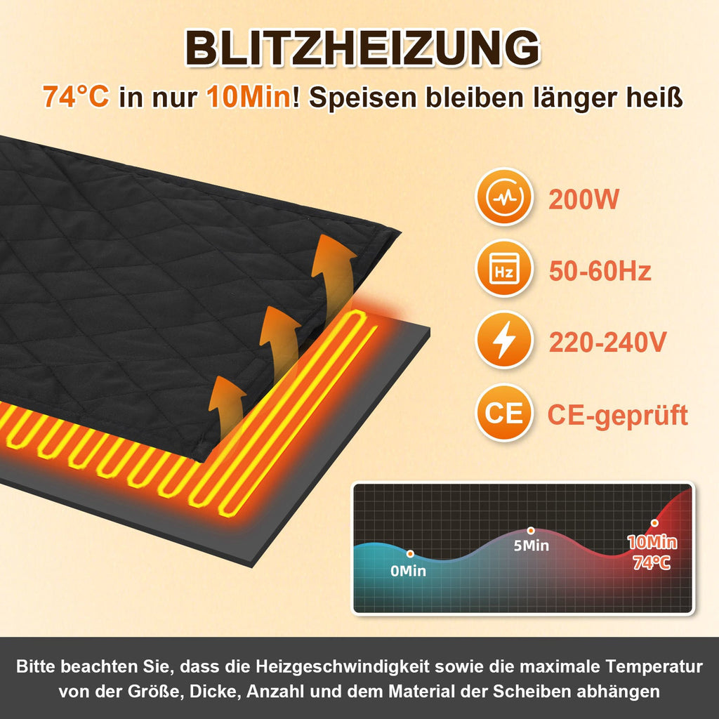 Cosmo Go Tellerwärmer Elektrisch 12 Teller Wärmer 200W