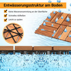 Cosmo Go Holzfliesen 30x30cm 12 Latten Fliese(11 Stück)