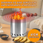 Cosmo Go Tischkamin Tischfeuerstelle Rauchfreie Edelstahl