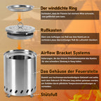 Cosmo Go Tischkamin Tischfeuerstelle Rauchfreie Edelstahl