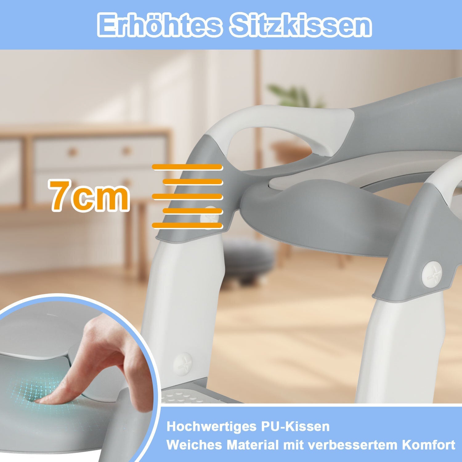 Cosmo Go Toilettensitz mit Treppe 2-in-1 Toilettentrainer