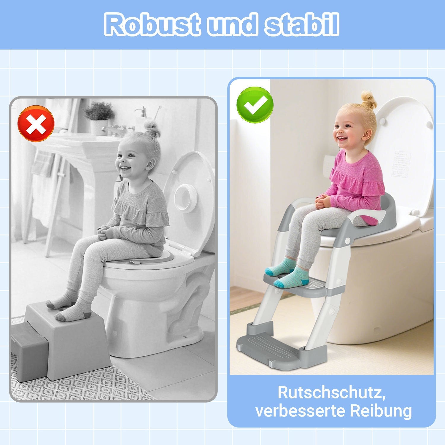 Cosmo Go Toilettensitz mit Treppe 2-in-1 Toilettentrainer
