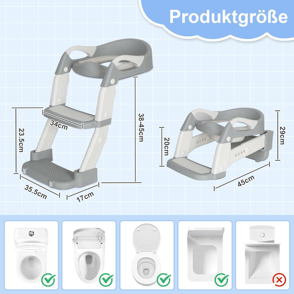 Cosmo Go Toilettensitz mit Treppe 2-in-1 Toilettentrainer