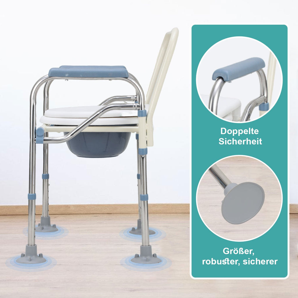 Cosmo Go Toilettenstuhl Faltbar Höhenverstellbar inkl. Eimer