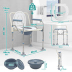 Cosmo Go Toilettenstuhl Faltbar Höhenverstellbar inkl. Eimer