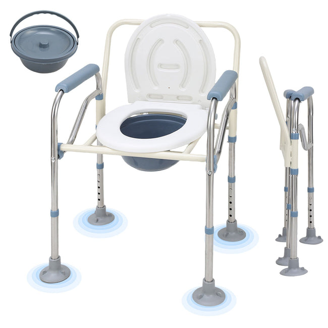 Cosmo Go Toilettenstuhl Faltbar Höhenverstellbar inkl. Eimer Hover Image