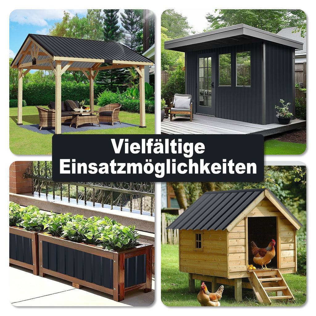 Cosmo Go 12X Dachblech Trapezblech Metall Anthrazit/Grün