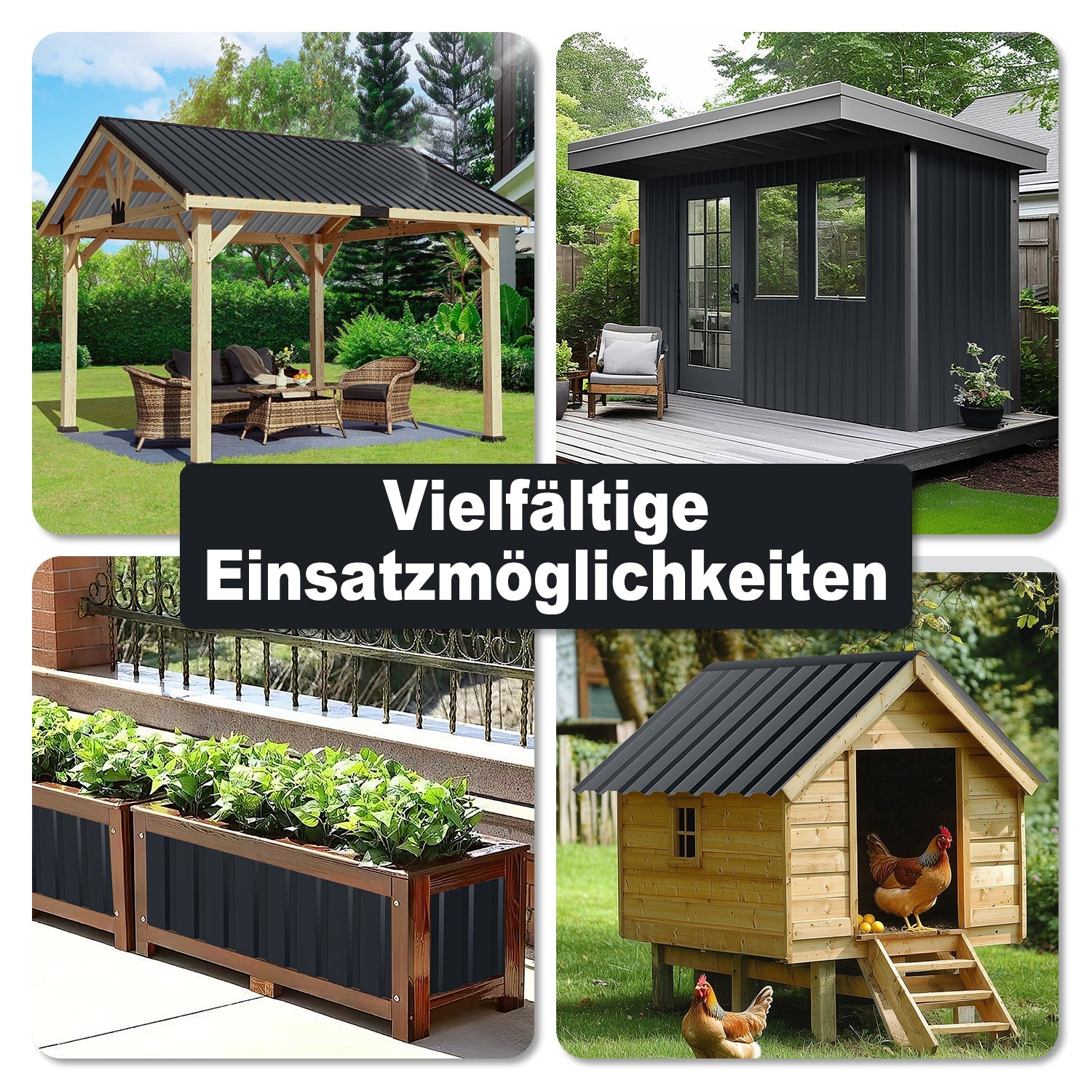 Cosmo Go 12X Dachblech Trapezblech Metall Anthrazit/Grün