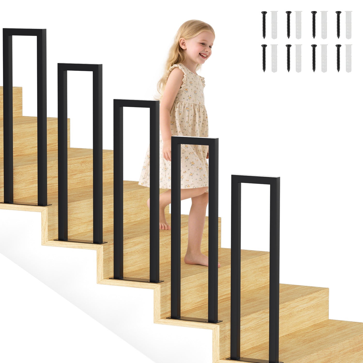 Cosmo Go Treppengeländer U-förmige Quadratisch Bodenmontage