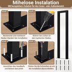 Cosmo Go Treppengeländer U-förmige Quadratisch Bodenmontage