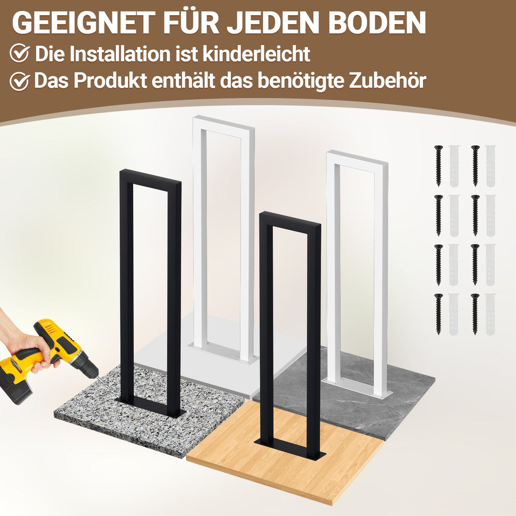 Cosmo Go Treppengeländer U-förmige Quadratisch Bodenmontage