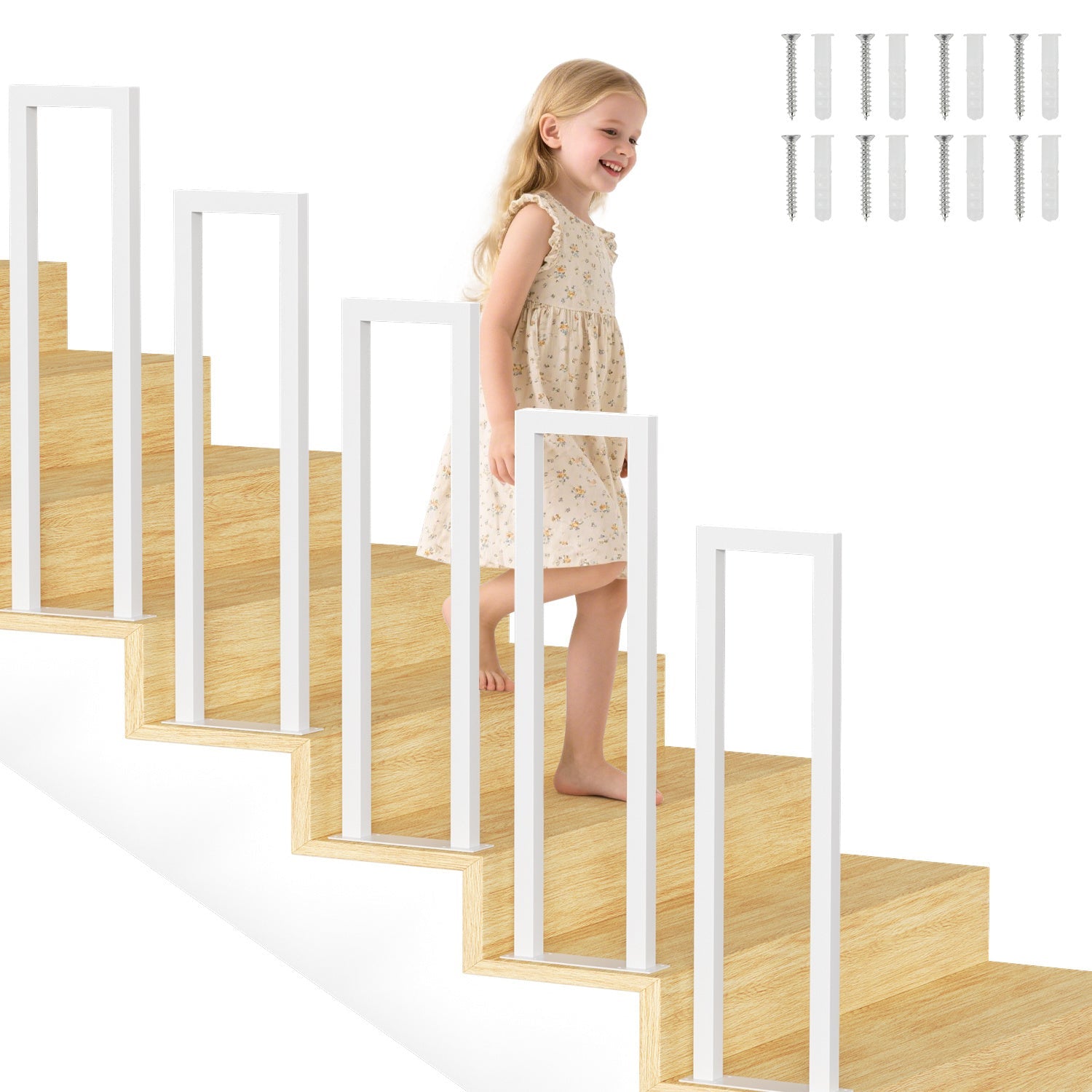 Cosmo Go Treppengeländer U-förmige Quadratisch Bodenmontage