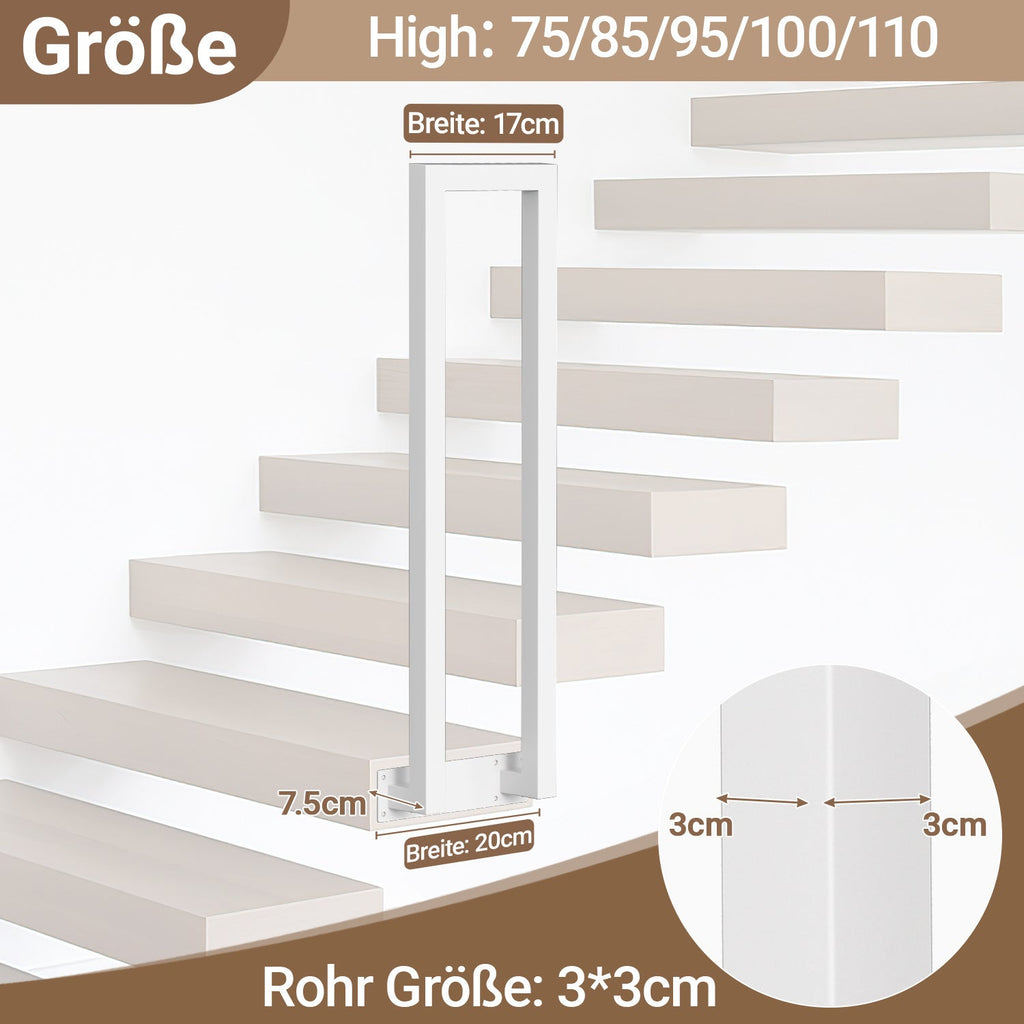 Cosmo Go Treppengeländer U-förmige Quadratisch Seitenmontage