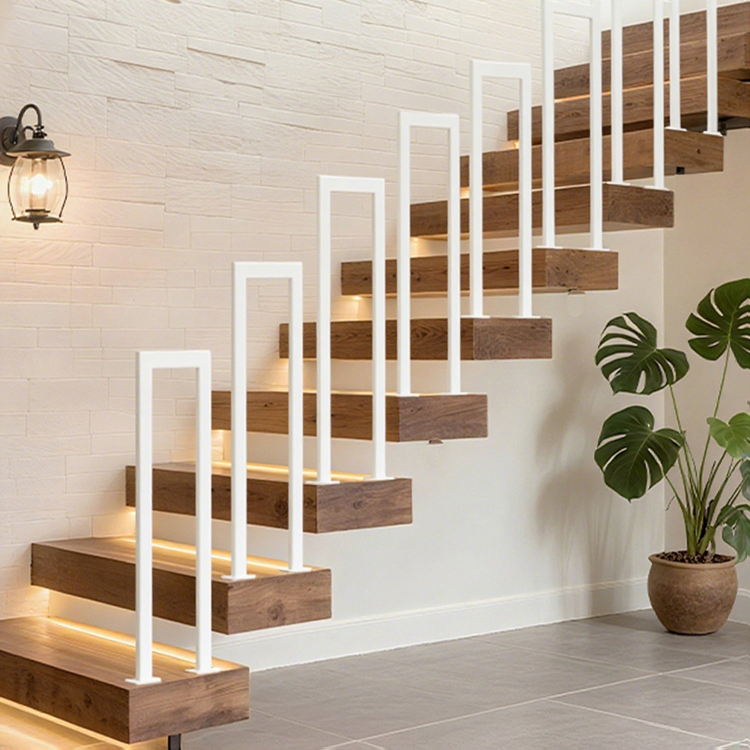 Cosmo Go Treppengeländer U-förmige Ellipsen Bodenmontage